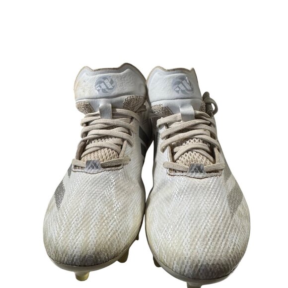 Adidas Adizero Football Cleats Size 5 Beige Synthetic Textile Kids Sports Shoes - Picture 3 of 7